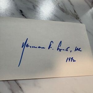 Norman Lent — Autograph Signed Card — U.S. House of Representatives — New York